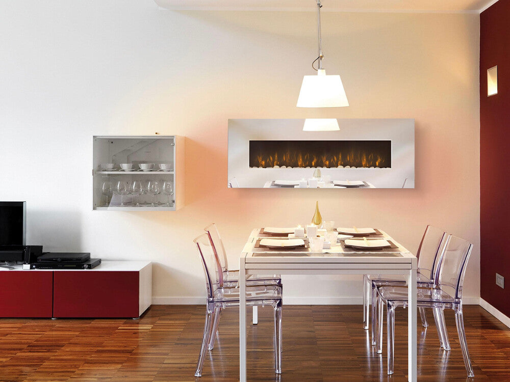 Lareira Elétrica Espelhada Pedras Decorativas 2000W Panorâmica Che-510
