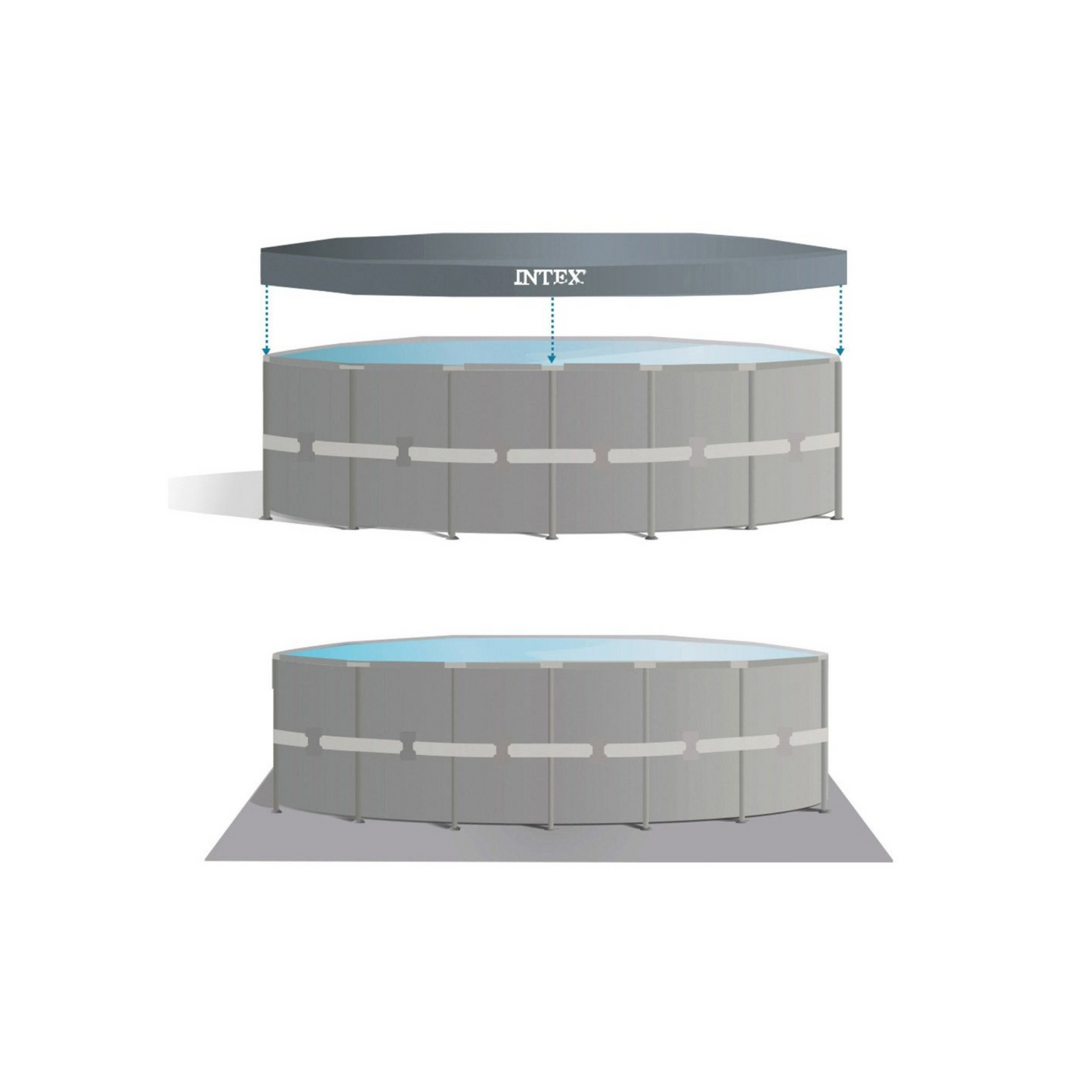 Piscina Desmontável INTEX Prisma Frame Greywood 5 metros + Bomba