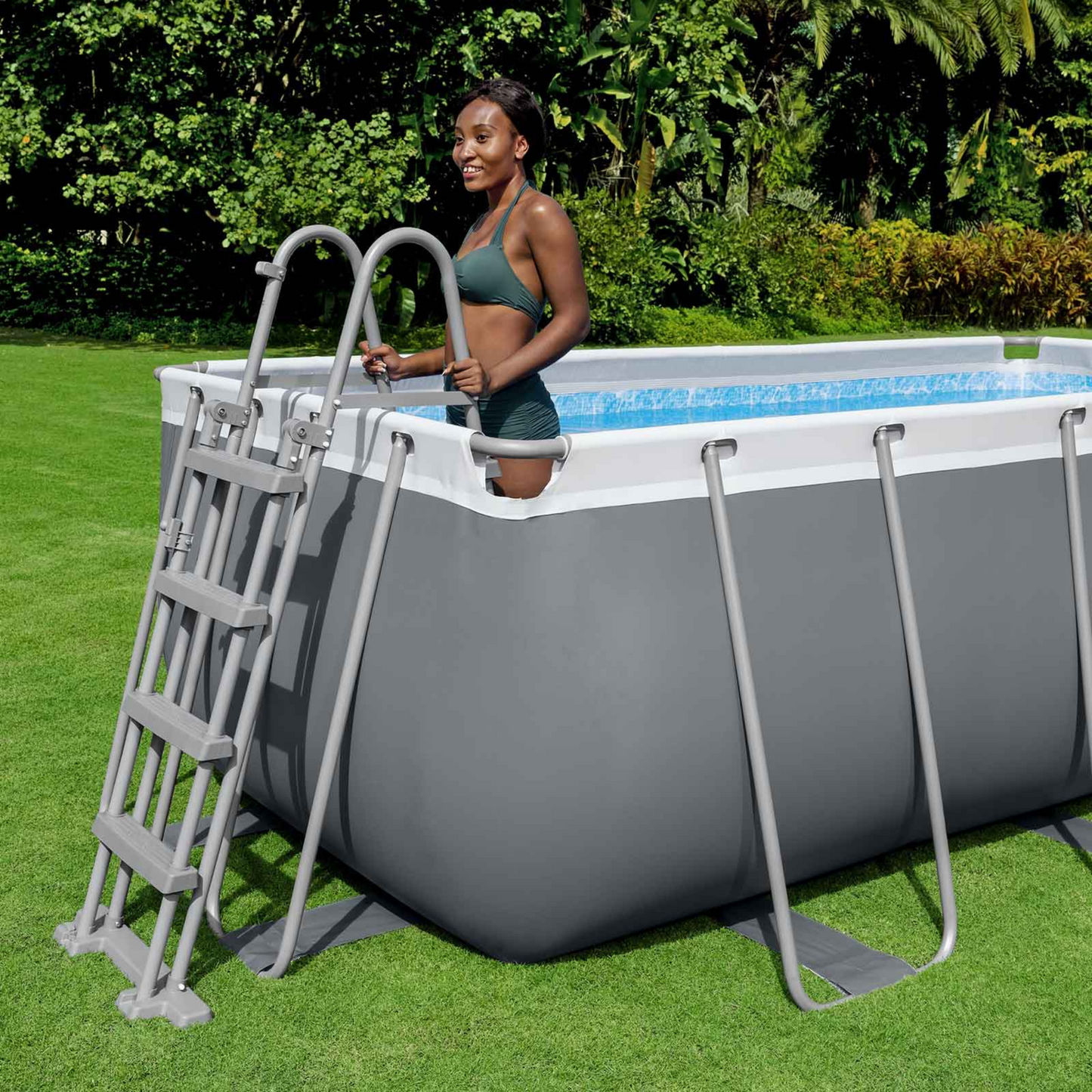 Piscina Elevada Retangular Power Steel Bestway 412x201x122cm
