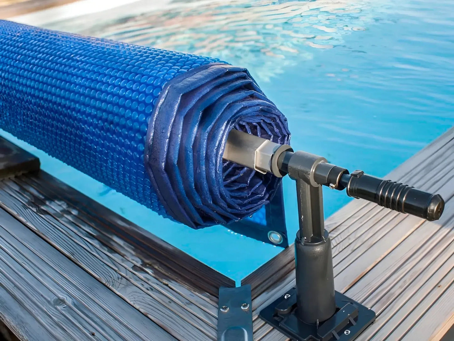 Enrollador de cubierta para piscinas elevadas máx. 5,80m