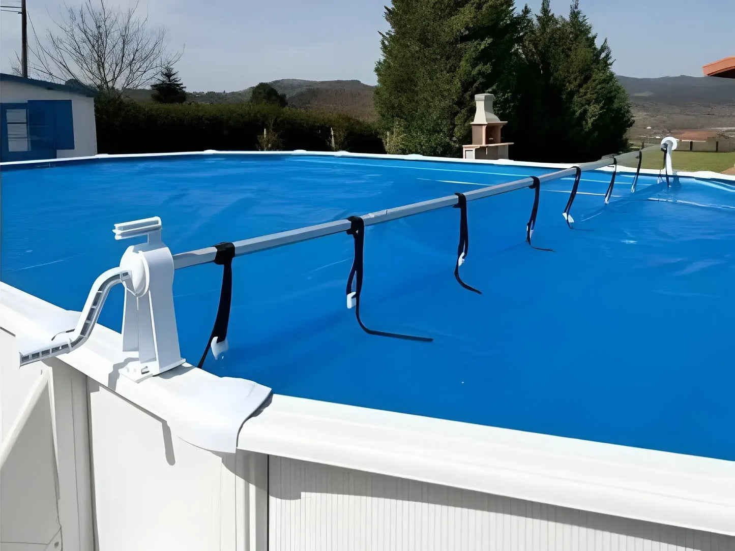 Enrollador de cubierta para piscinas elevadas máx. 6m
