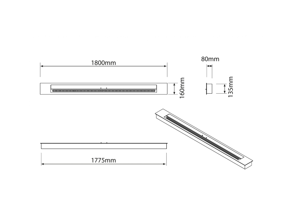 Queimador Bioetanol Inox F96180