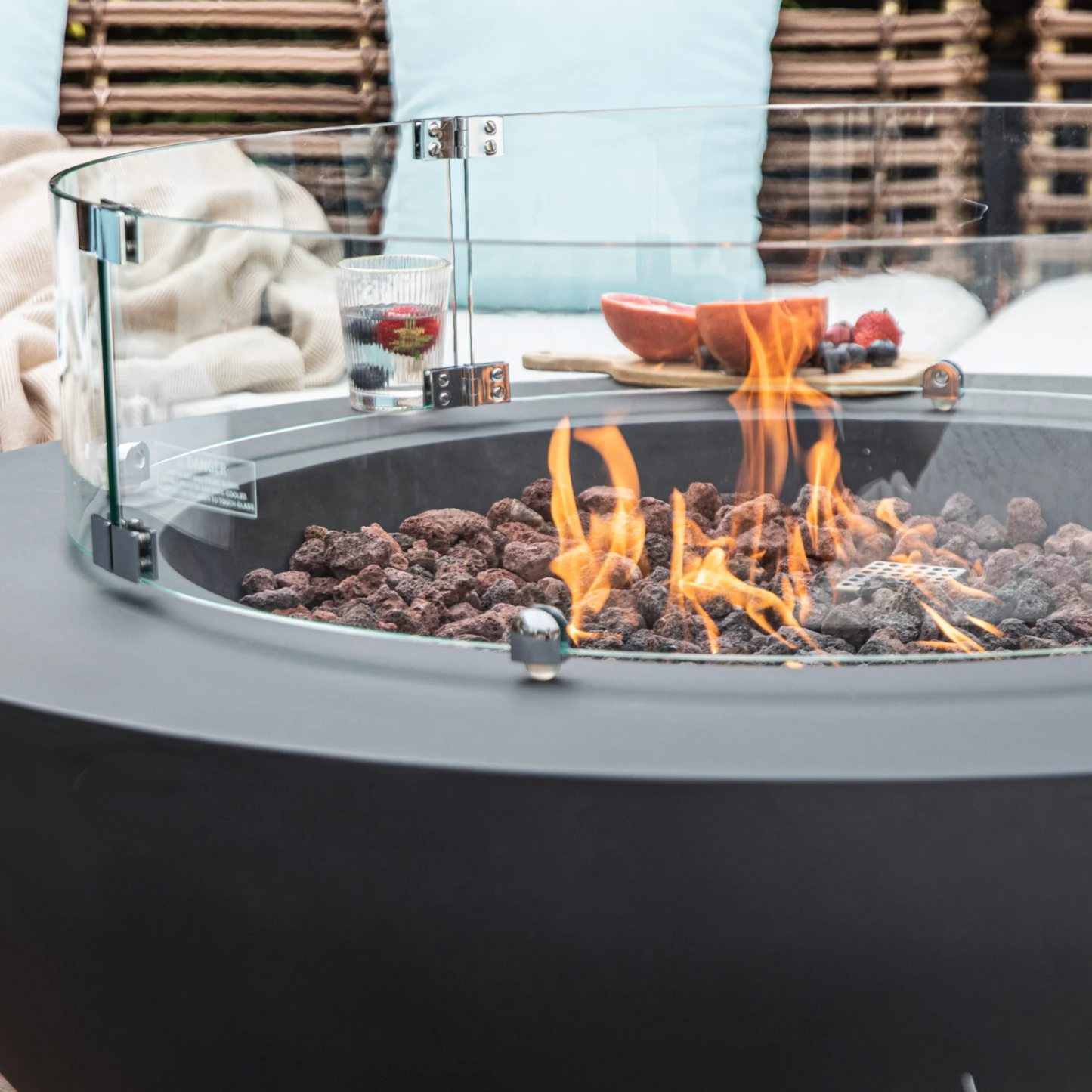 Mesa de Fogo a Gás Lunar Bowl - Chama Vermelha