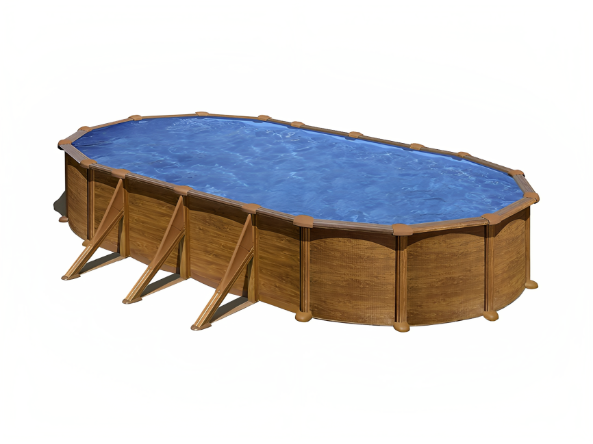 Pacific Oval Steel Pool Oval Gre 527 x 500 x 122 cm