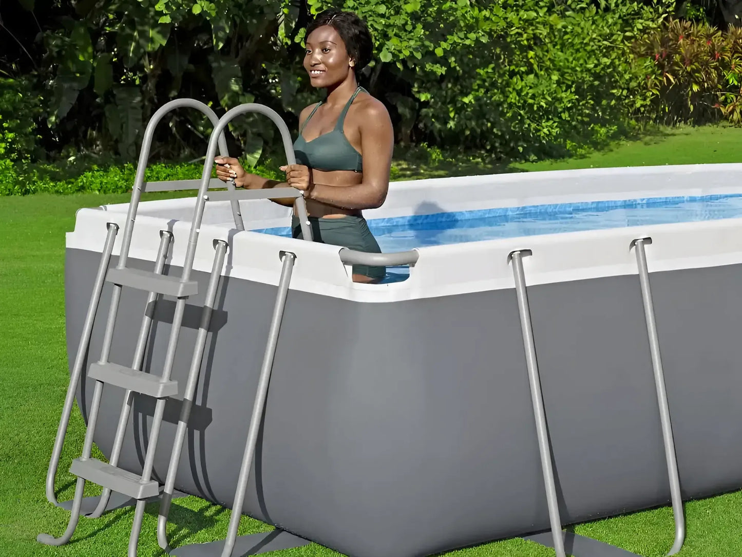 Bestway Power Steel Rectangular Above Ground Pool 404x201x100cm