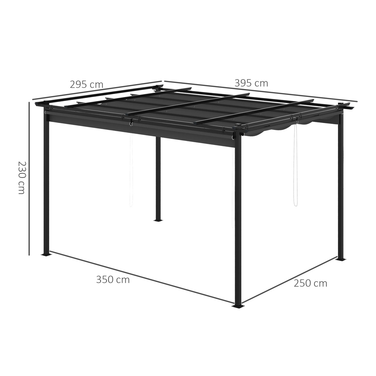 Pérgola de Jardim 3x4 com Teto Retrátil