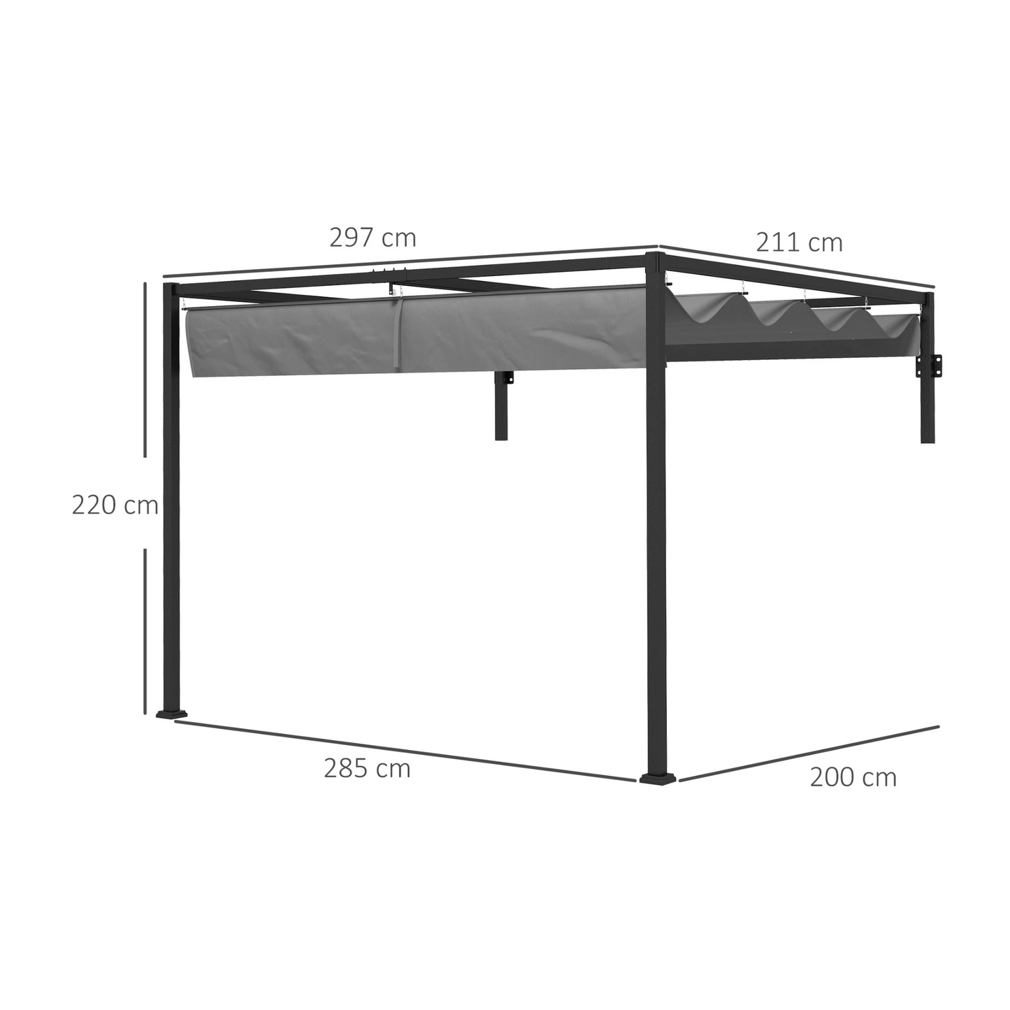 Pérgola de Parede com Teto Retrátil