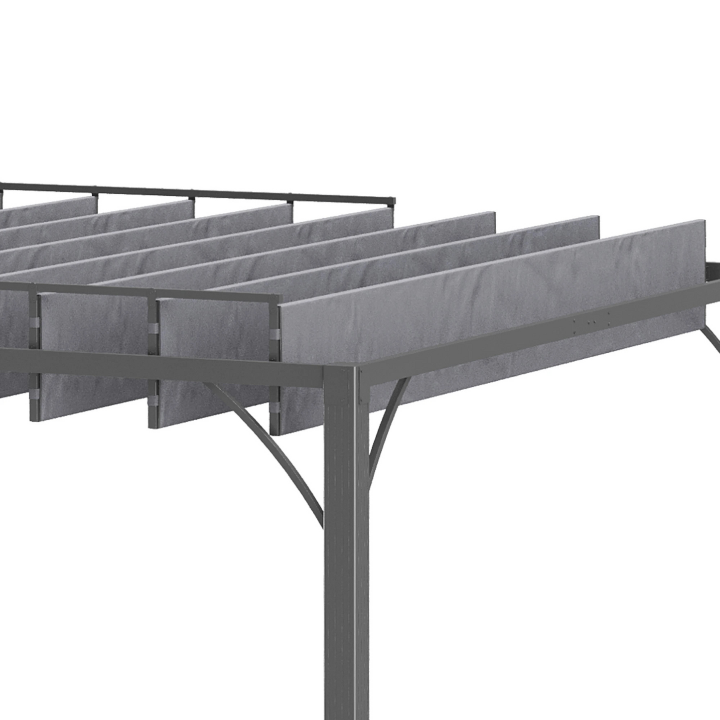 Pérgola de jardín con lamas superiores giratorias 4x3m