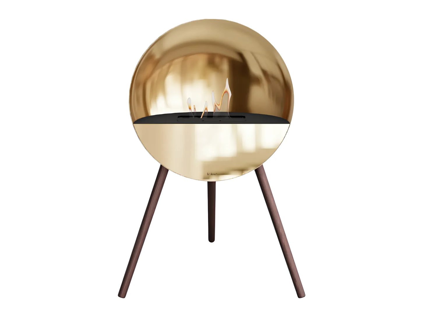 Eye Chromed Rose Gold Bioethanol Fireplace