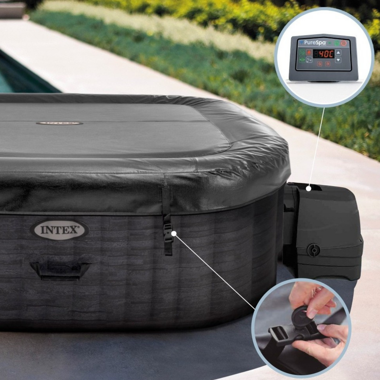 Spa de Hidromassagem Insuflável Intex Greystone Deluxe