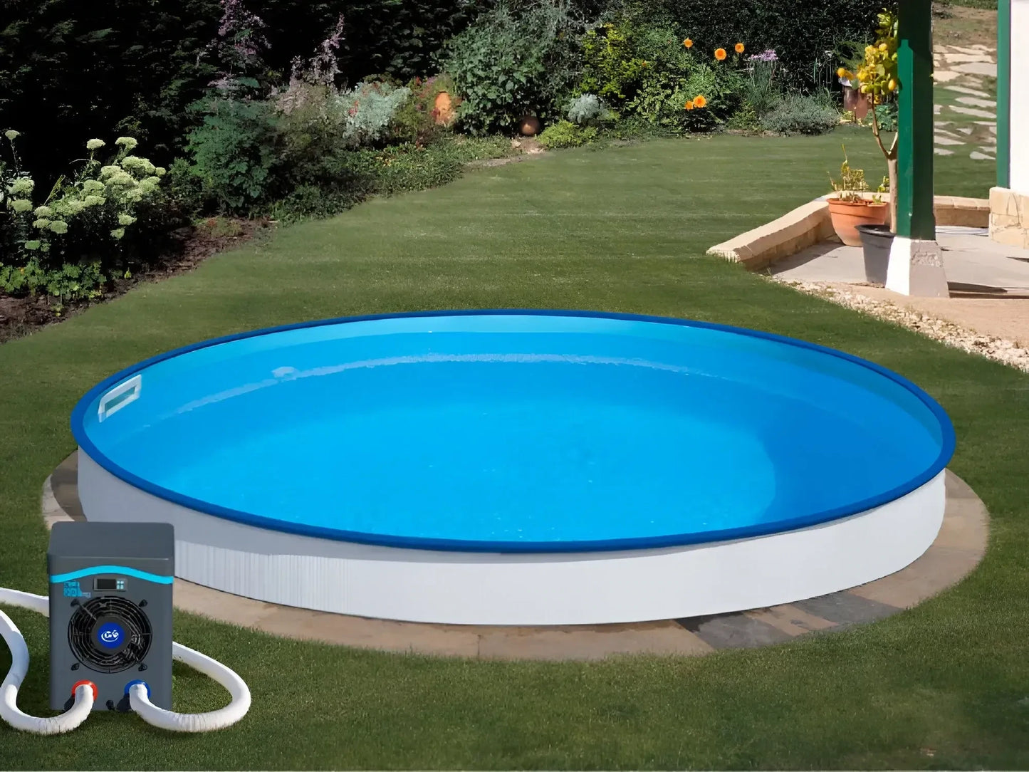 Mini bomba de calor para piscinas elevadas de 20 m³