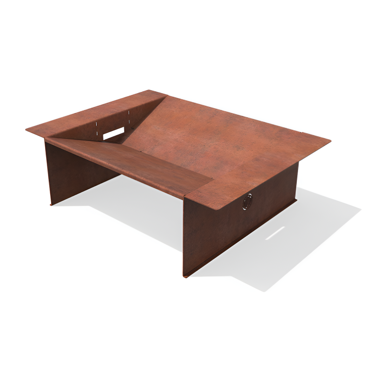 Braseiro/ Fire Pit Zig s/ Grelhas Aço Corten + 4 Troncos de Queima Instantâneos