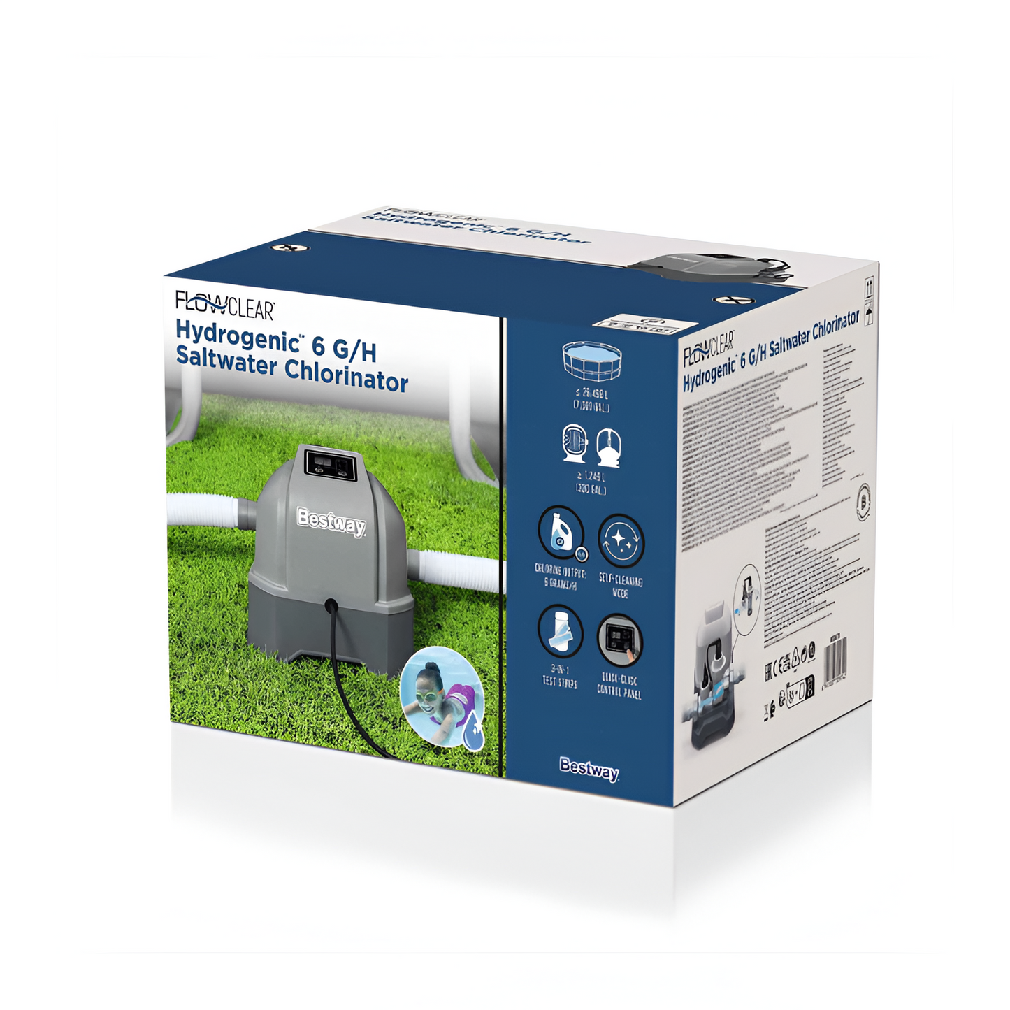 Clorador de agua salada hidrogénico Flowclear de 6 G/H
