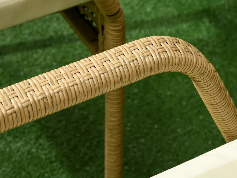 Conjunto de Refeição para Jardim em Vime