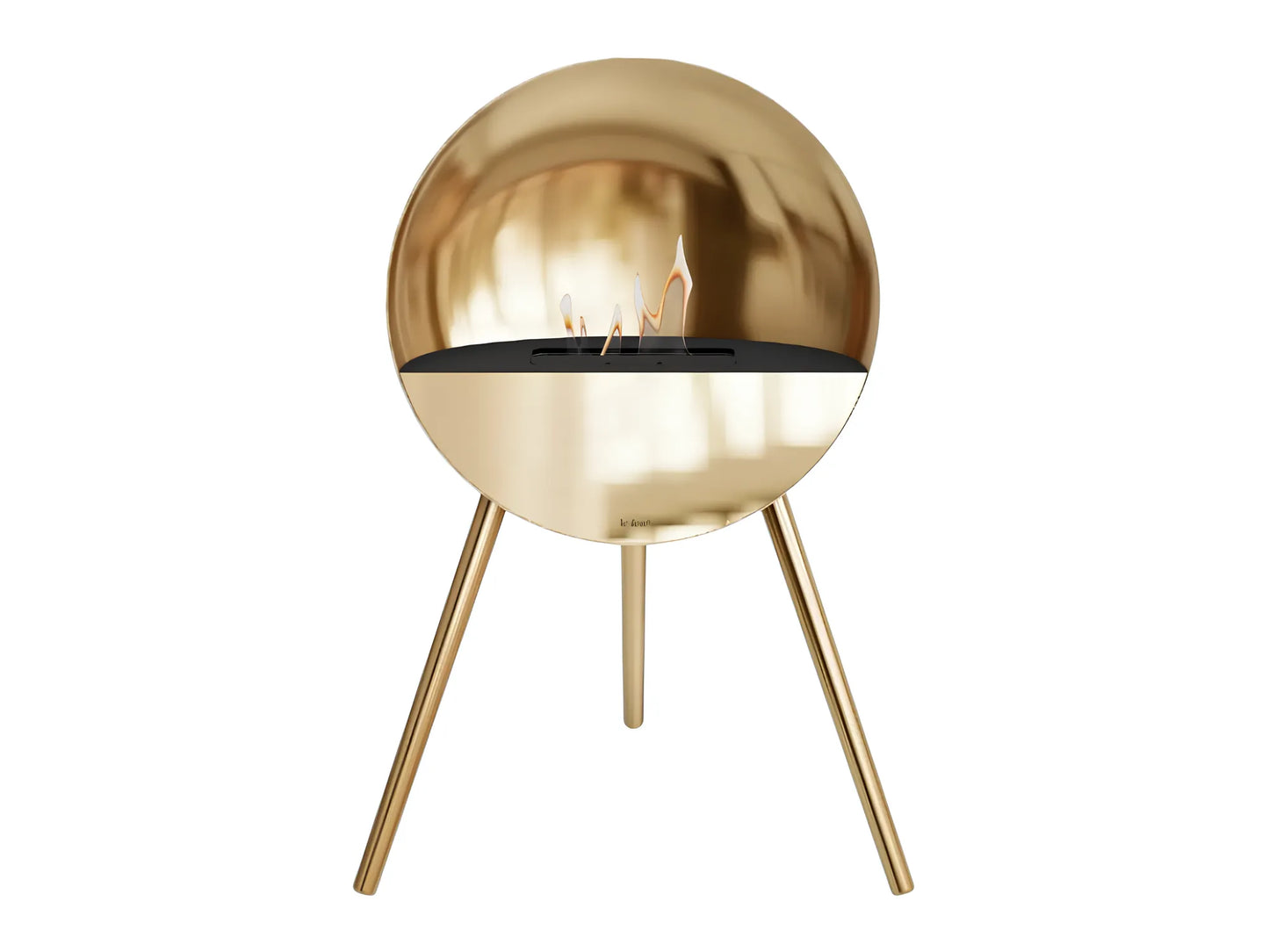 Eye Chromed Rose Gold Bioethanol Fireplace