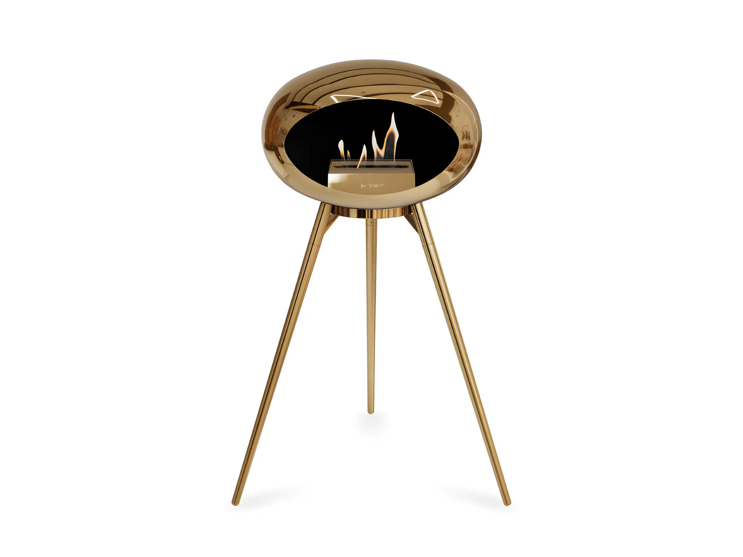 Bioethanol Fireplace Ground High Chromed Rose Gold
