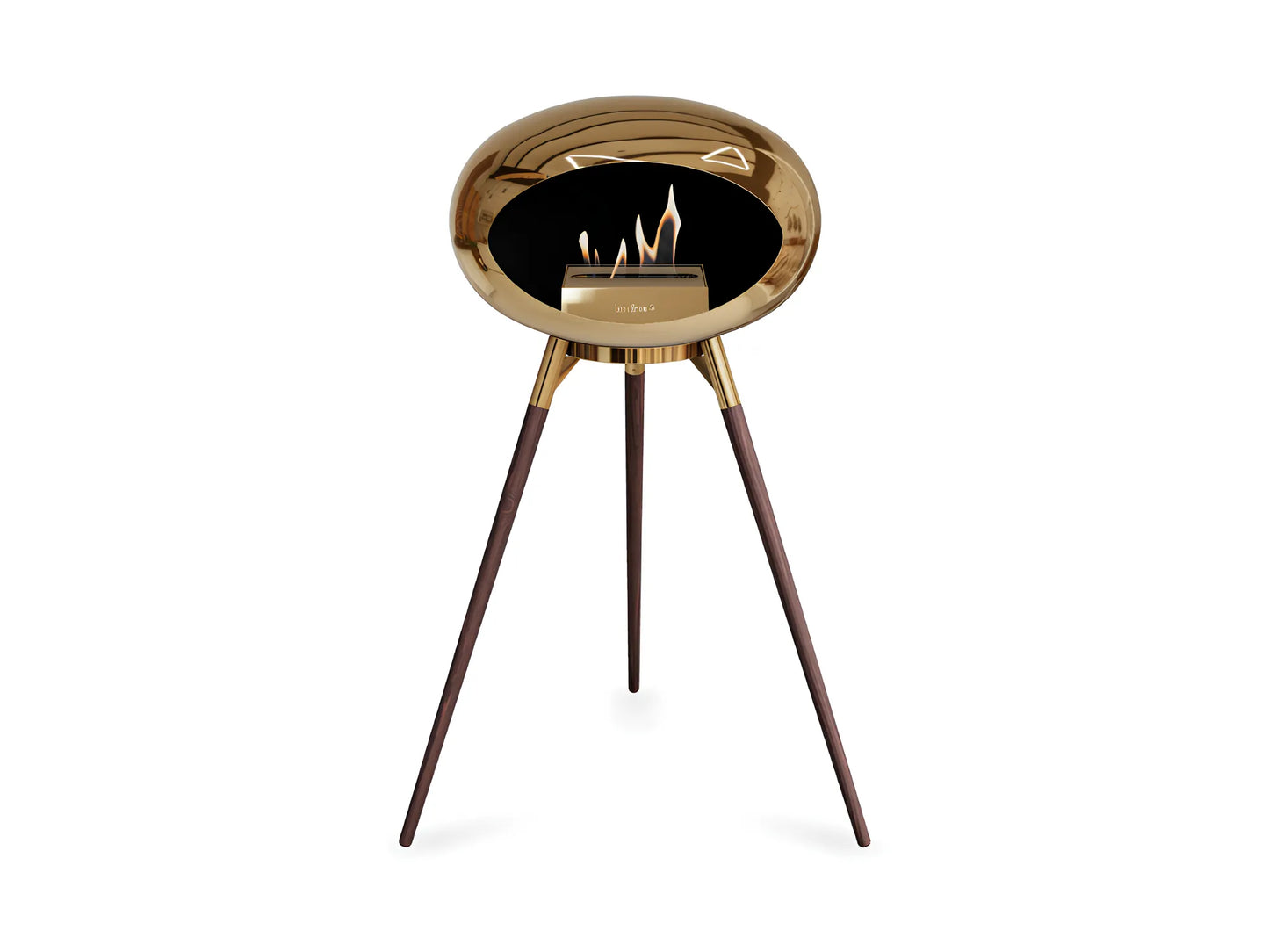 Bioethanol Fireplace Ground High Chromed Rose Gold