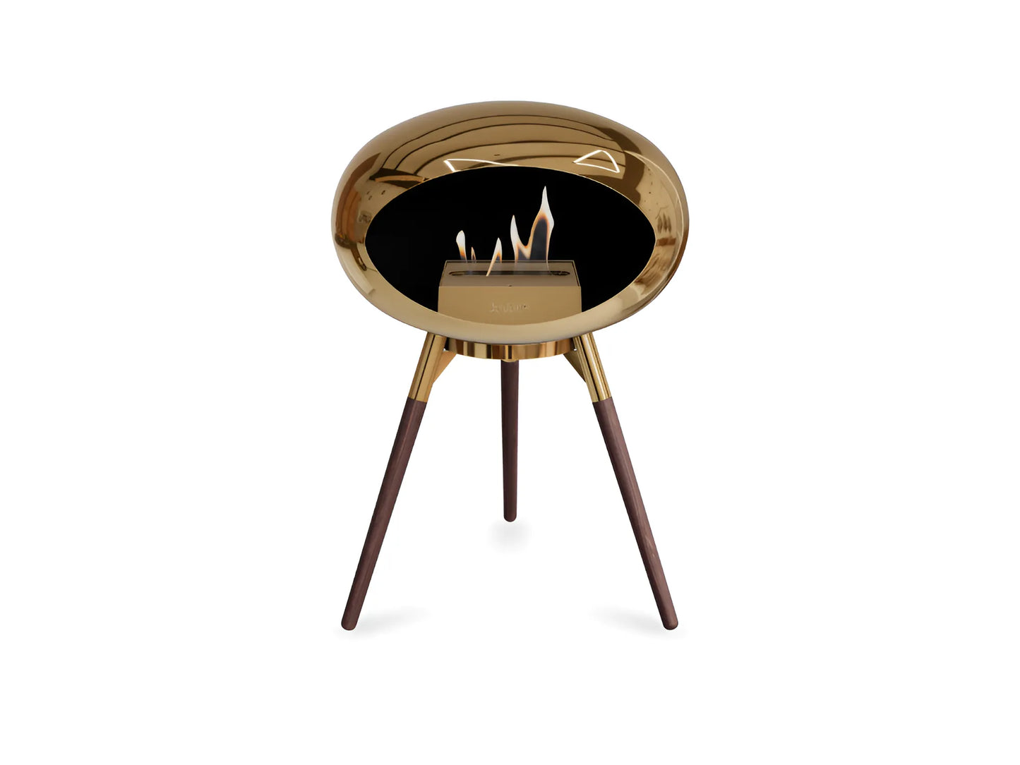 Bioethanol Fireplace Ground Low Chromed Rose Gold