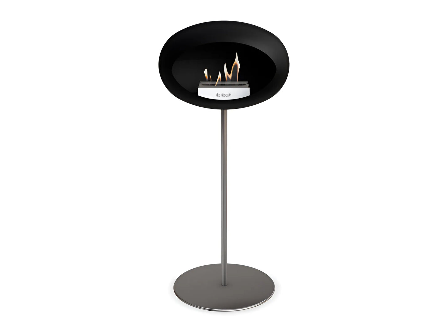 Lareira Bioetanol Ground Steel High Black