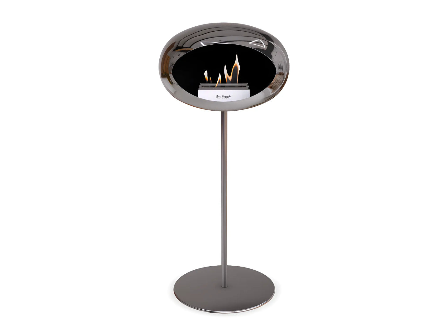Lareira Bioetanol Ground Steel High Chromed Silver