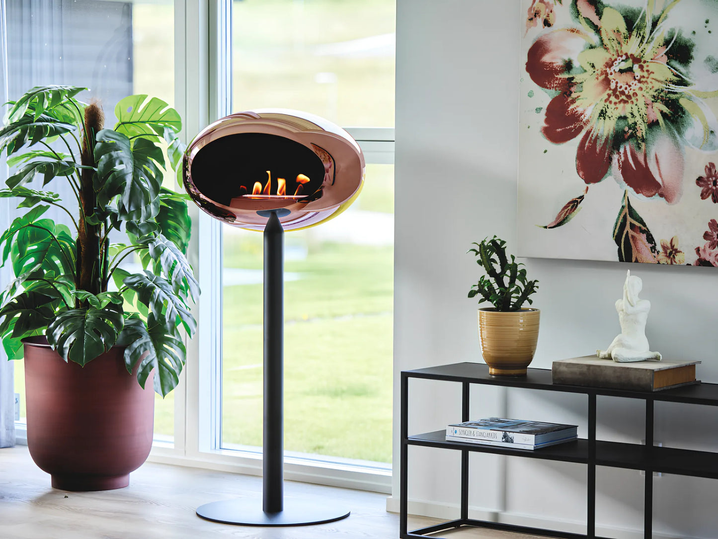 Lareira Bioetanol Ground Steel High Chromed Rose Gold