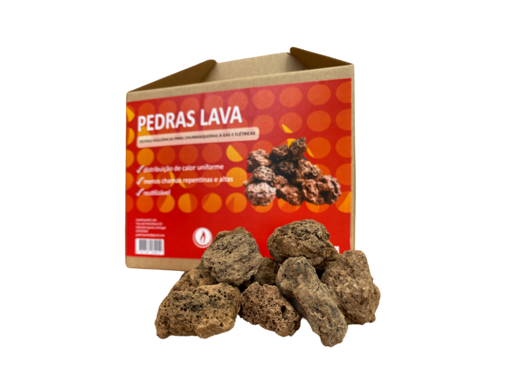 Piedras de lava/volcánicas para barbacoas de gas/eléctricas Chama Vermelha 3 kg