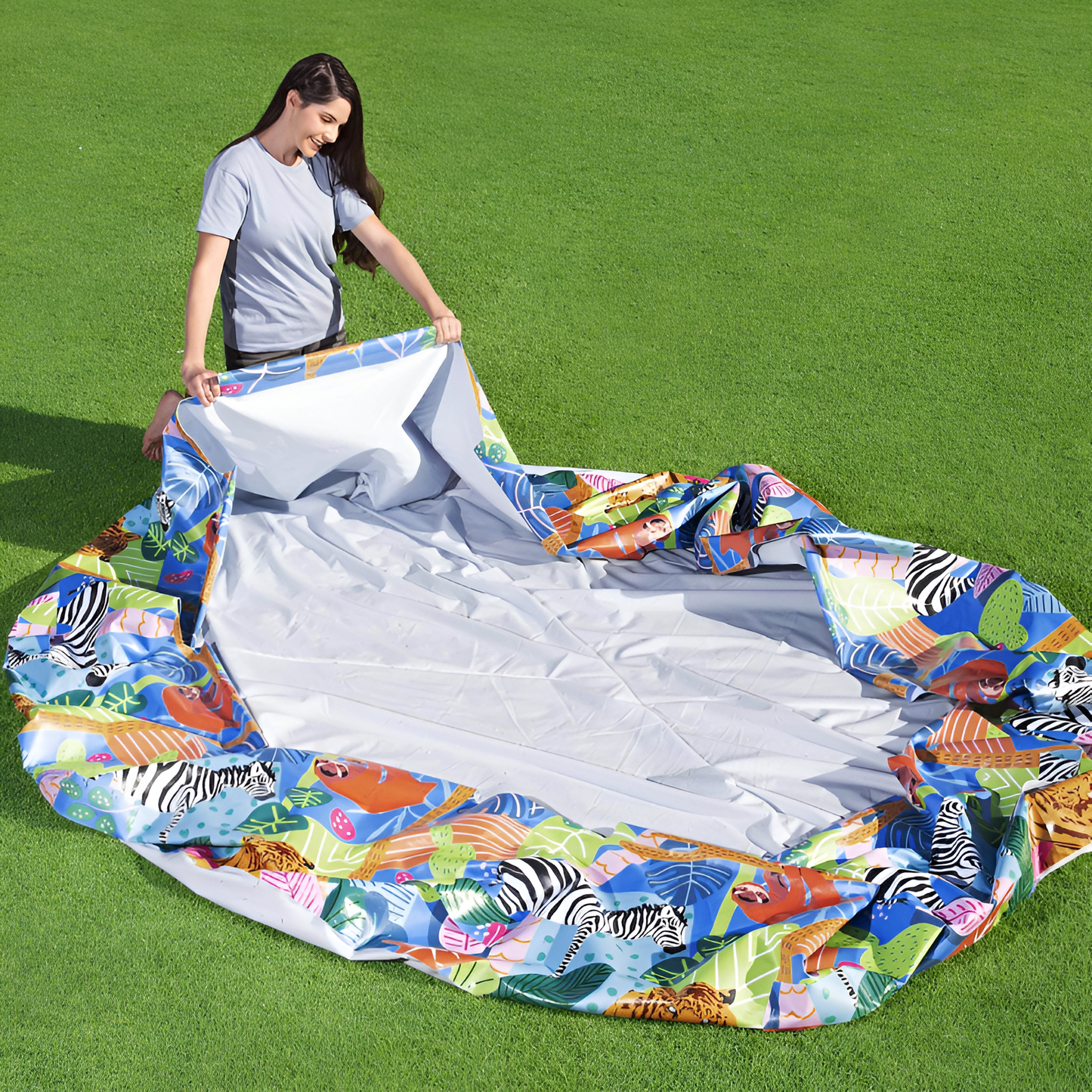 Bestway Steel Pro Children's Pool Colorful Animal Design 305 x 66 cm
