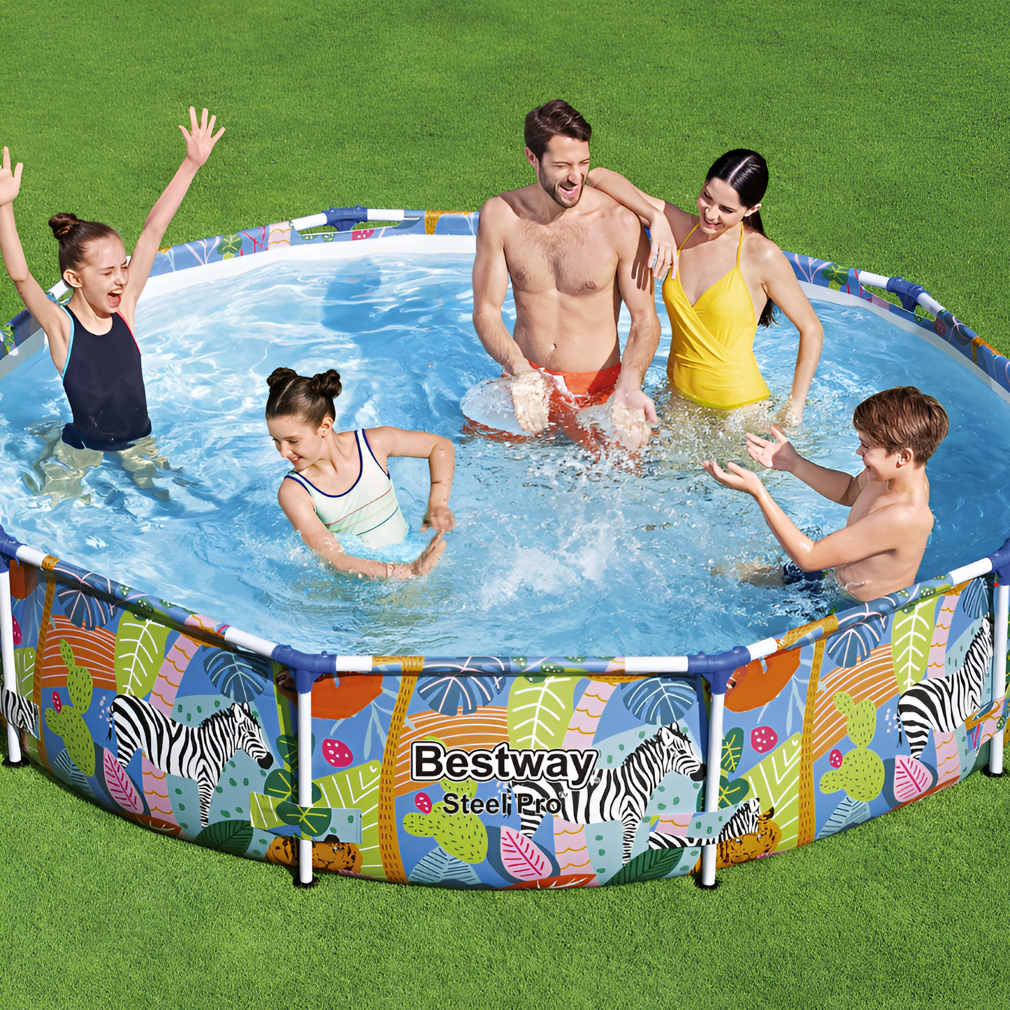 Bestway Steel Pro Children's Pool Colorful Animal Design 305 x 66 cm