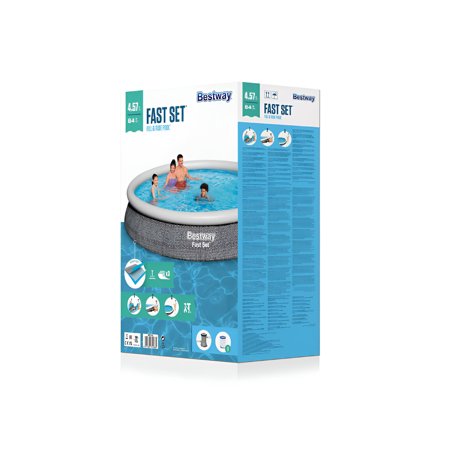 Bestway Fast Set Round Inflatable Pool Ø457x84cm