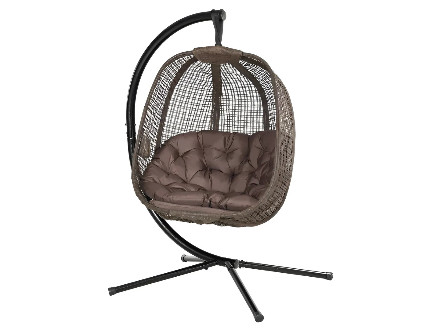 Silla colgante con efecto imitación mimbre para exteriores