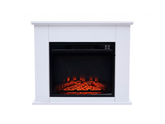 Lareira Elétrica Estilo Tradicional MDF Branco 2000W Che-610