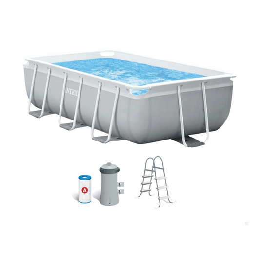 Piscina Retangular Prism Frame INTEX 3 metros com Bomba