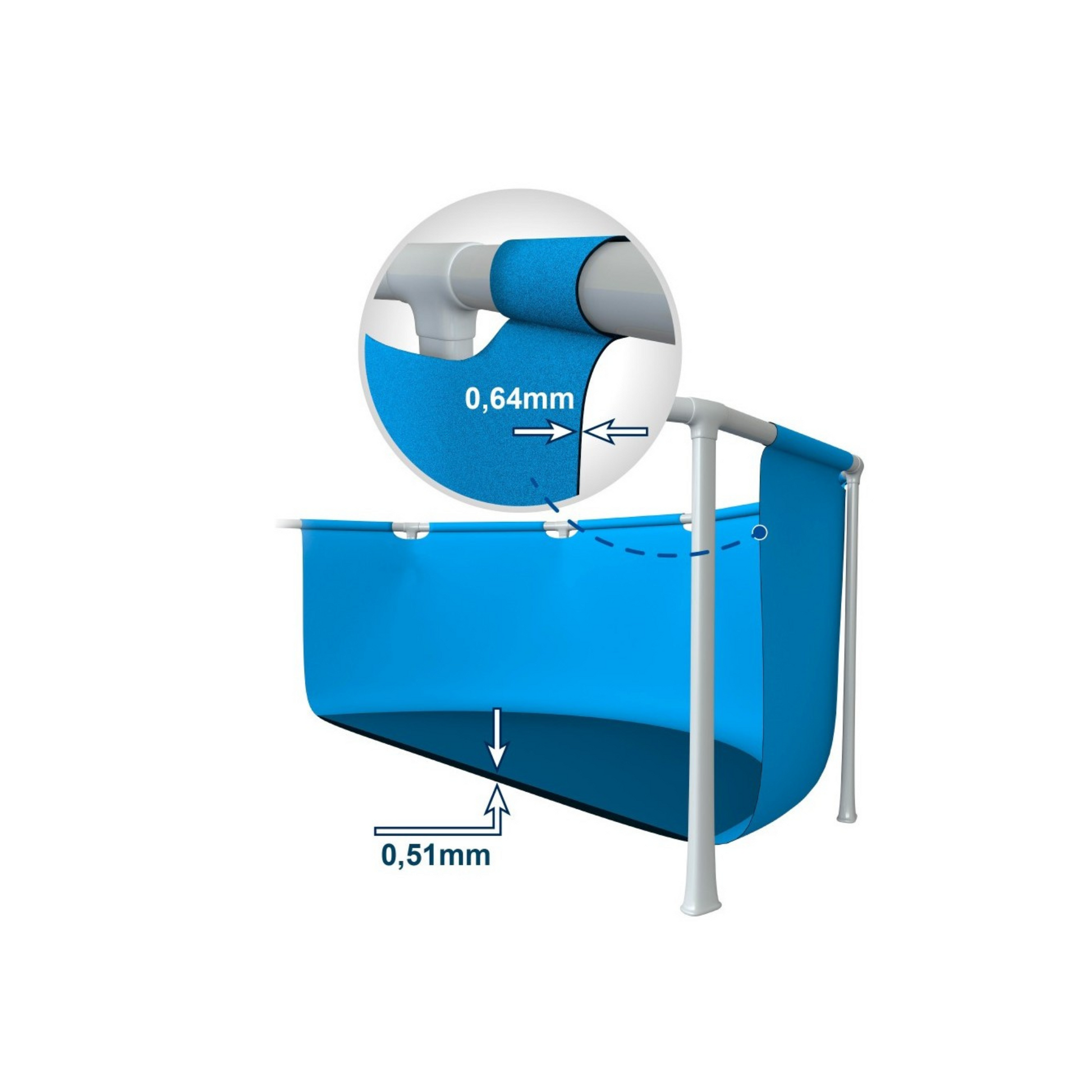 Piscina Desmontável INTEX Prisma Frame Greywood 5 metros + Bomba