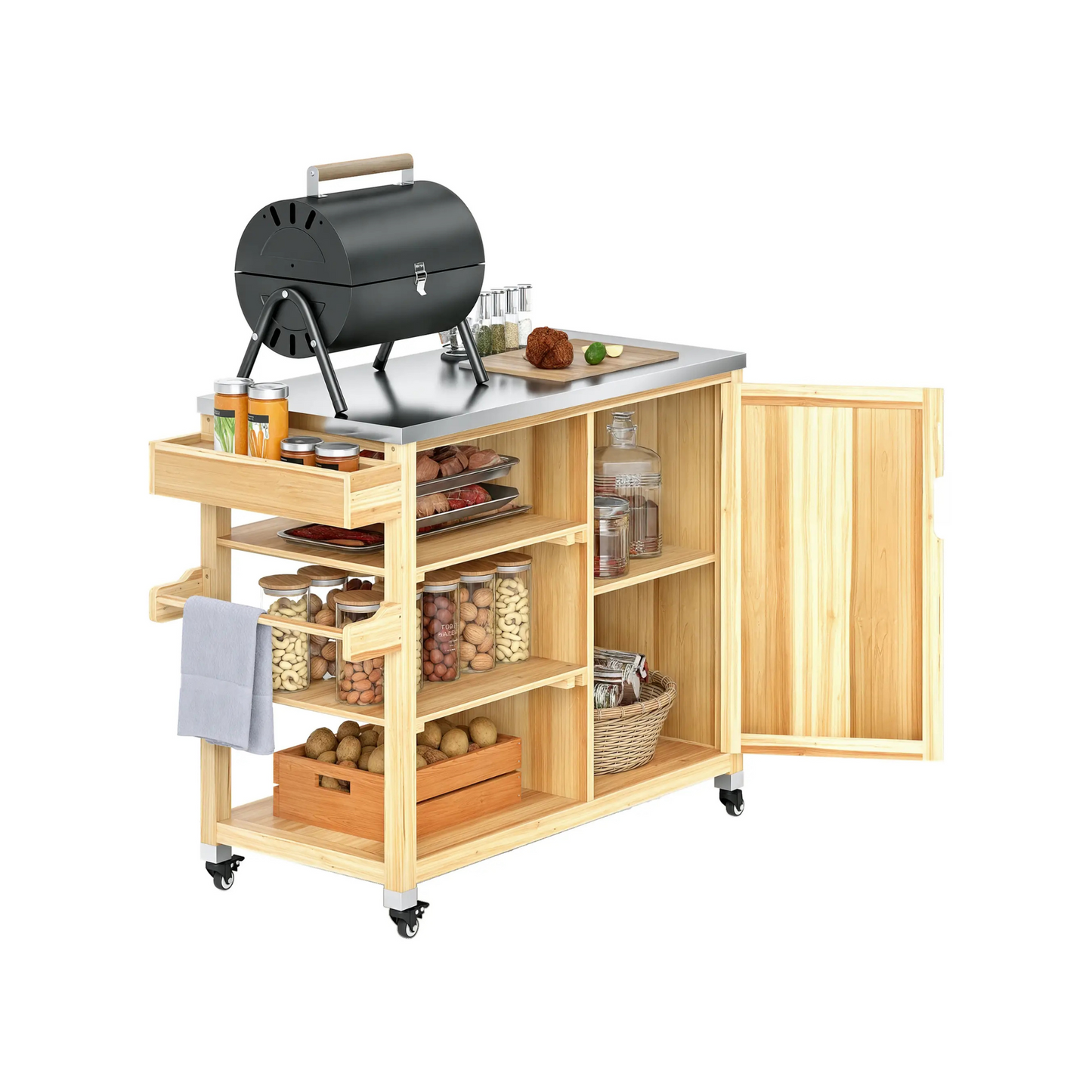 Carrinho/ Mesa de Preparação de Alimentos
