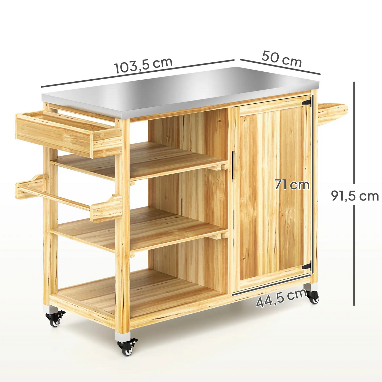 Carrinho/ Mesa de Preparação de Alimentos