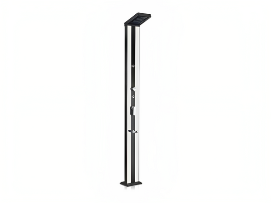 Ducha solar de aluminio premium con rociador y lavapiés 38L Gre