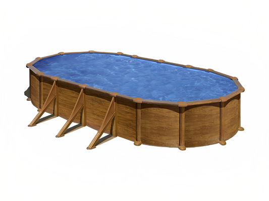 Pacific Oval Steel Pool Oval Gre 527 x 500 x 122 cm