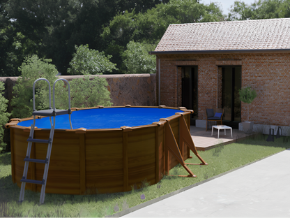 Pacific Oval Steel Pool Oval Gre 527 x 500 x 122 cm