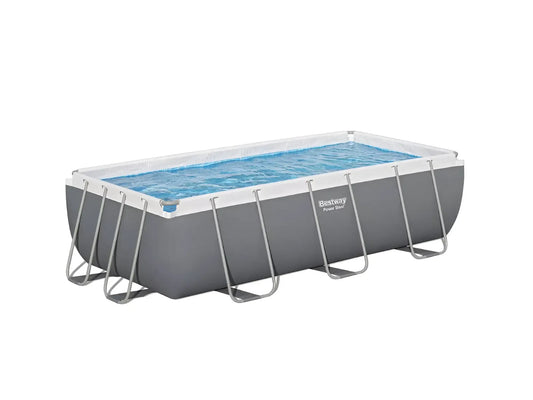 Piscina elevada rectangular Bestway Power de acero (404 x 201 x 100 cm)