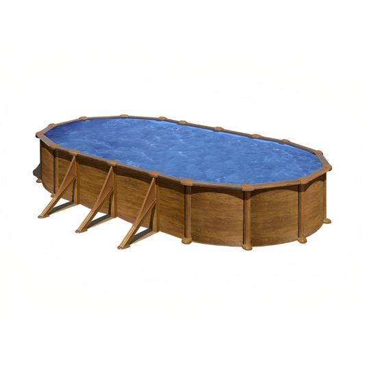 Piscina de acero ovalada Pacific Oval Gre 527 x 500 x 122 cm