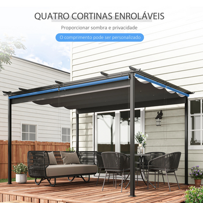 Pérgola de Jardim 3x4 com Teto Retrátil
