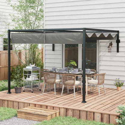 Pérgola de Parede com Teto Retrátil