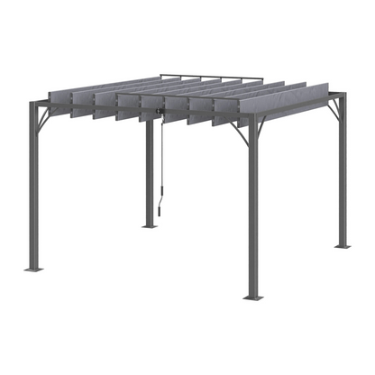 Pérgola para Jardim com Lâminas Superiores Giratórias  3x3m