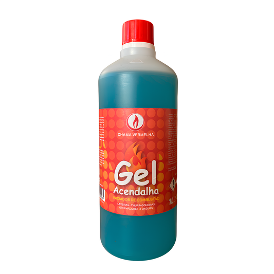 Acendalha em Gel 1L Chama Vermelha