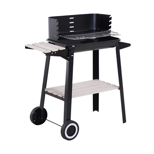 Barbecue a Carvão com Grelha Ajustável + Limpa Grelhas e Churrasqueiras