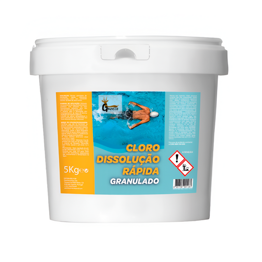 Cloro granulado de rápida disolución al 60% para piscinas - 5 kg