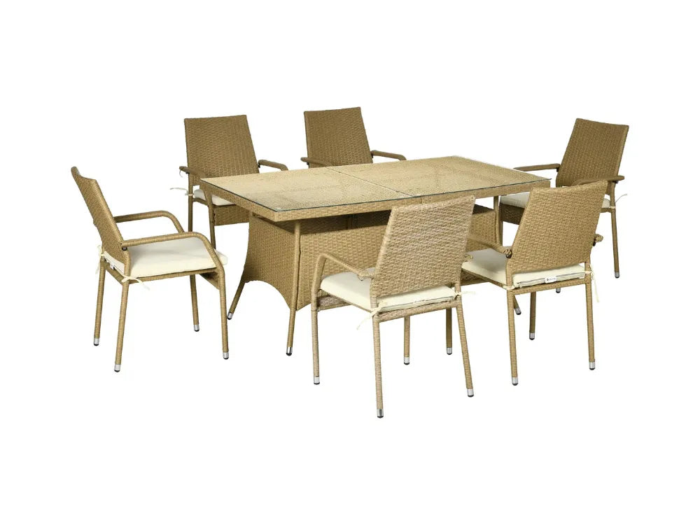 Conjunto de Refeição para Jardim  em Vime