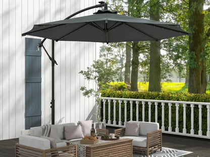 Chapéu de Sol  Ø294 cm com 32 Luzes LED Solares