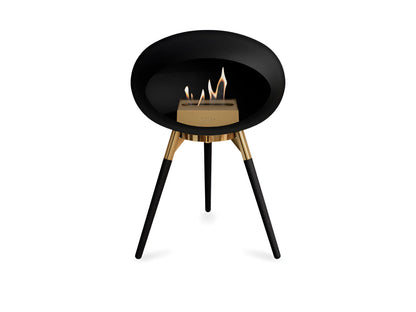 Chimenea de bioetanol negra de baja potencia