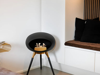 Chimenea de bioetanol negra de baja potencia